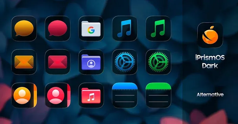 iPrismOS (Dark) - Icon Pack Capture d'écran 5