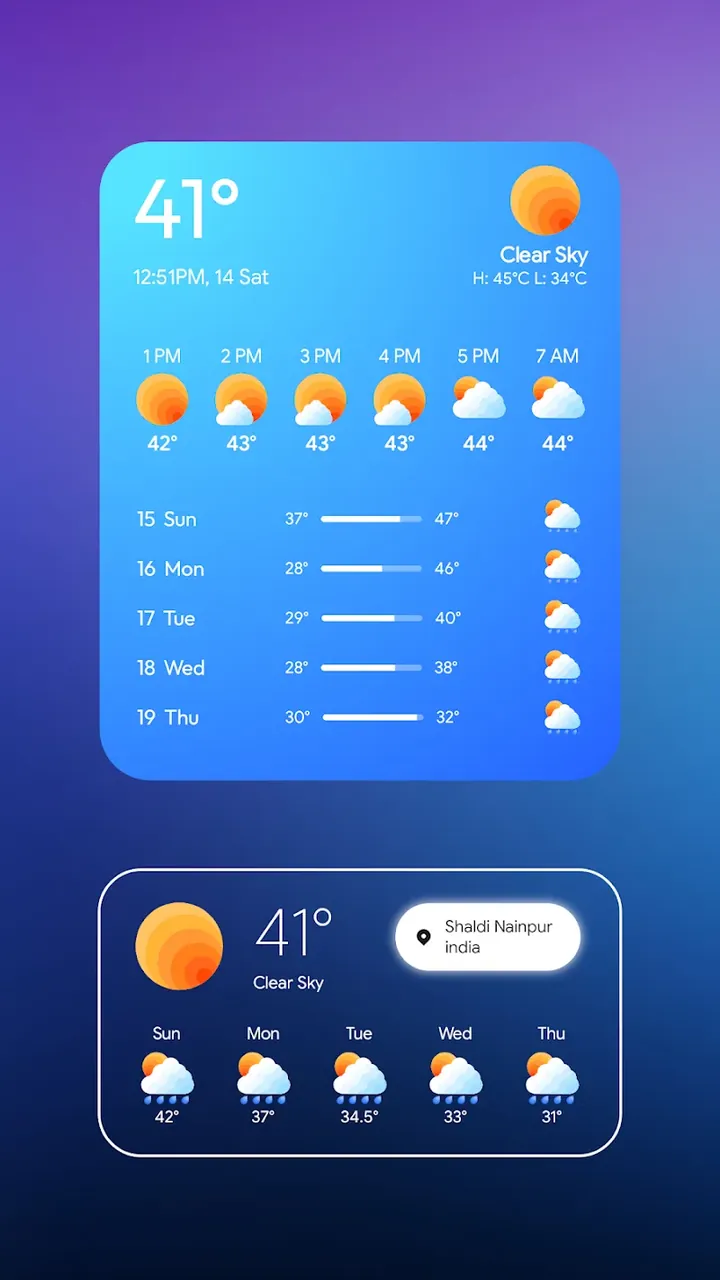 Capture d'écran 5 de Pulpy Weather MOD APK – Kwgt/Klwp/Klck