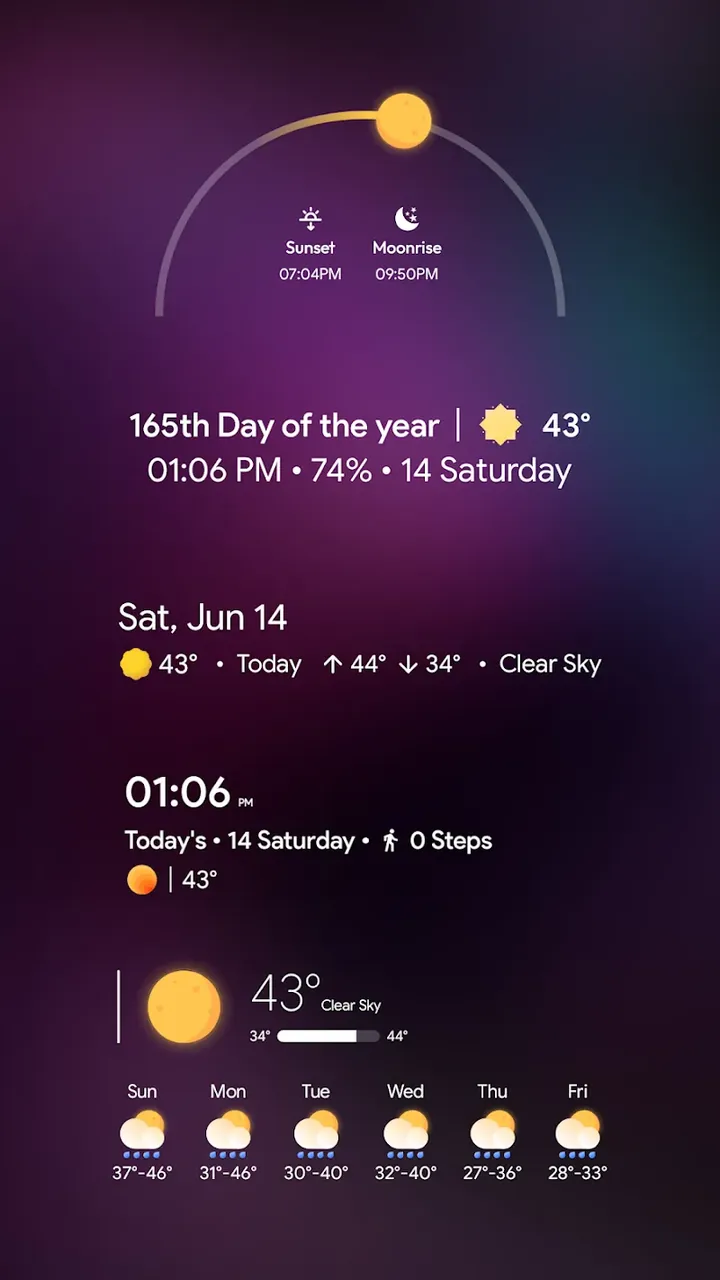 Capture d'écran 6 de Pulpy Weather MOD APK – Kwgt/Klwp/Klck
