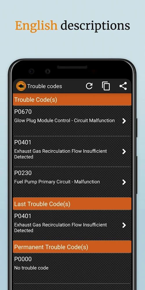 EOBD Facile app screenshot 6
