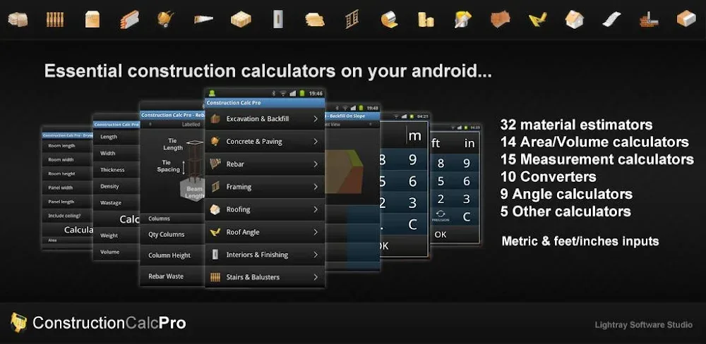 Capture d'écran Construction Calculator Pro 1
