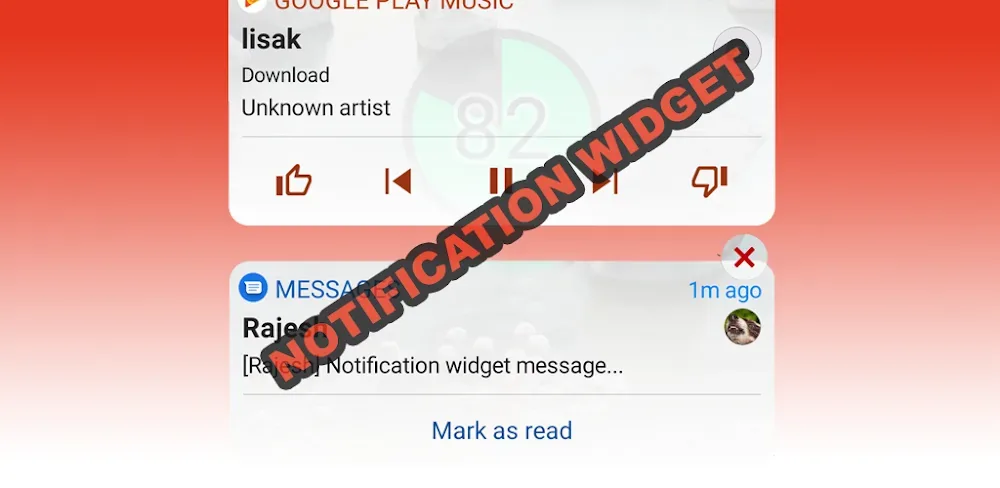 Notification Widget capture d'écran 1