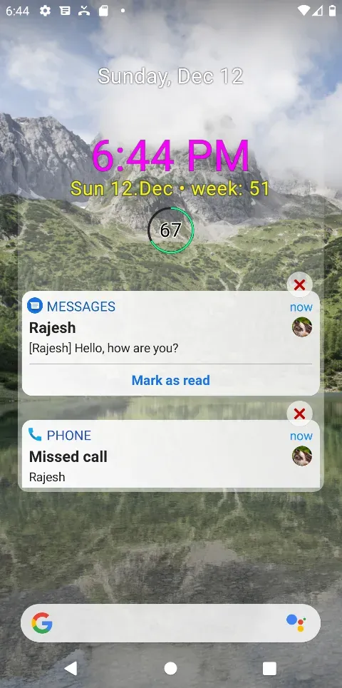Notification Widget capture d'écran 6