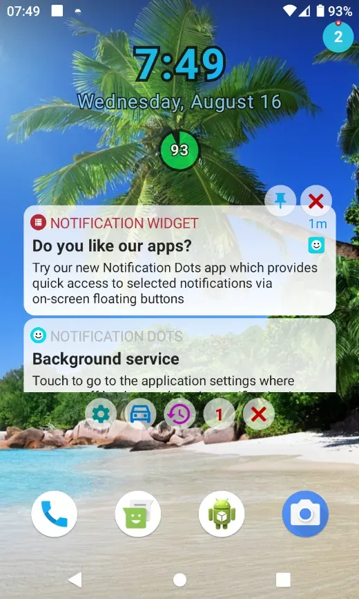 Notification Widget capture d'écran 3