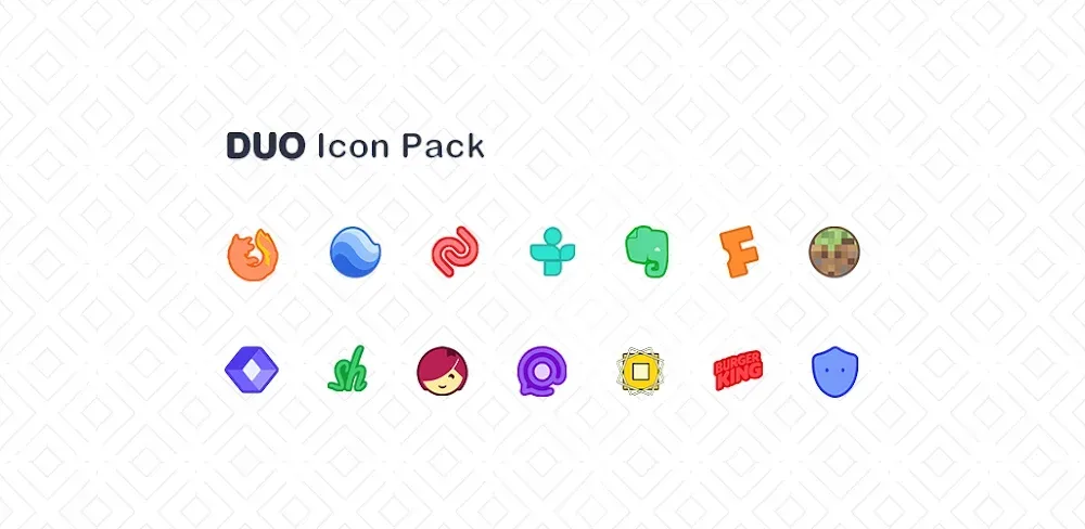 Capture d'écran 1 de Duo Icon Pack