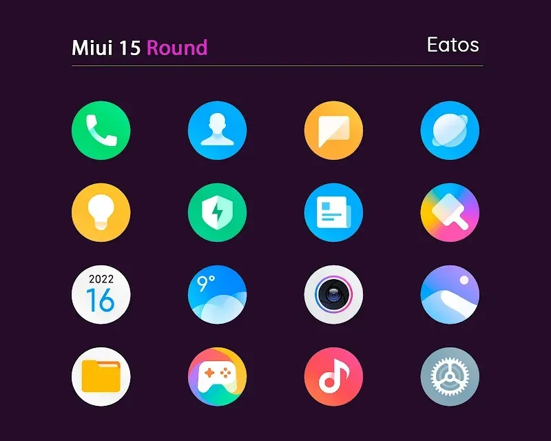 Capture d'écran Miui 15 - Icon Pack (Round) 3