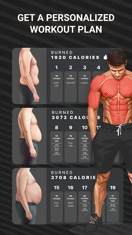 Aperçu de l'interface de l'application Muscle Booster 3