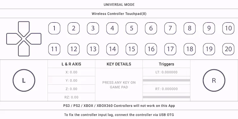 GamePad Tester Lite capture d'écran 4