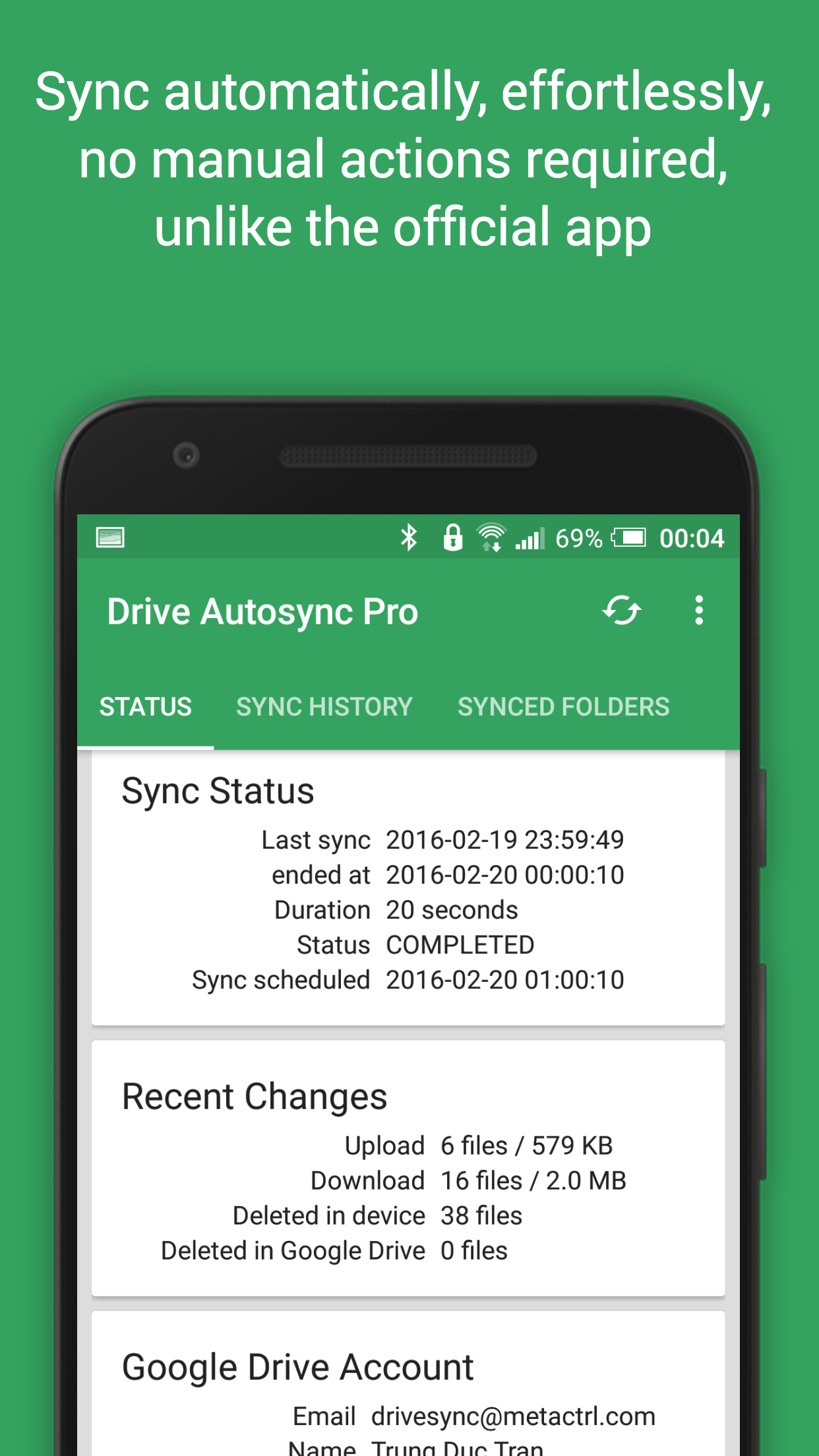 Autosync for Google Drive capture d'écran 2