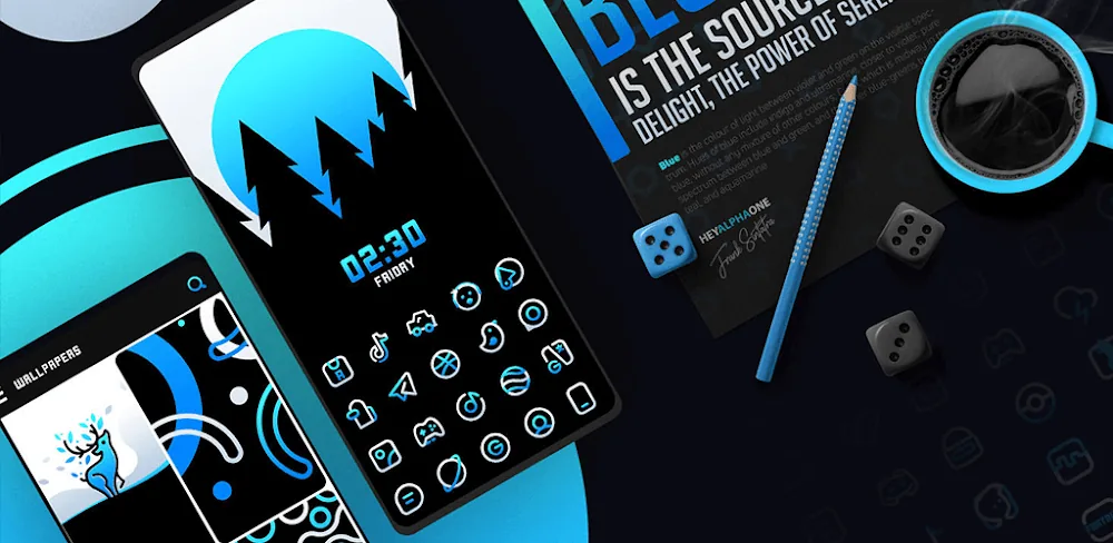 Capture d'écran BlueLine IconPack 1