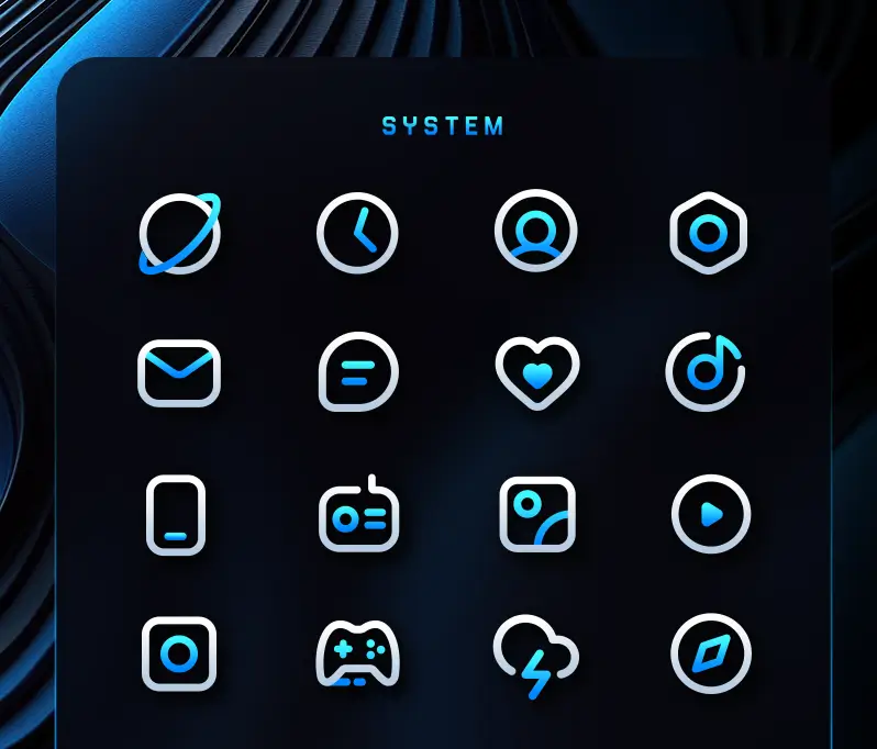 Capture d'écran BlueLine IconPack 3