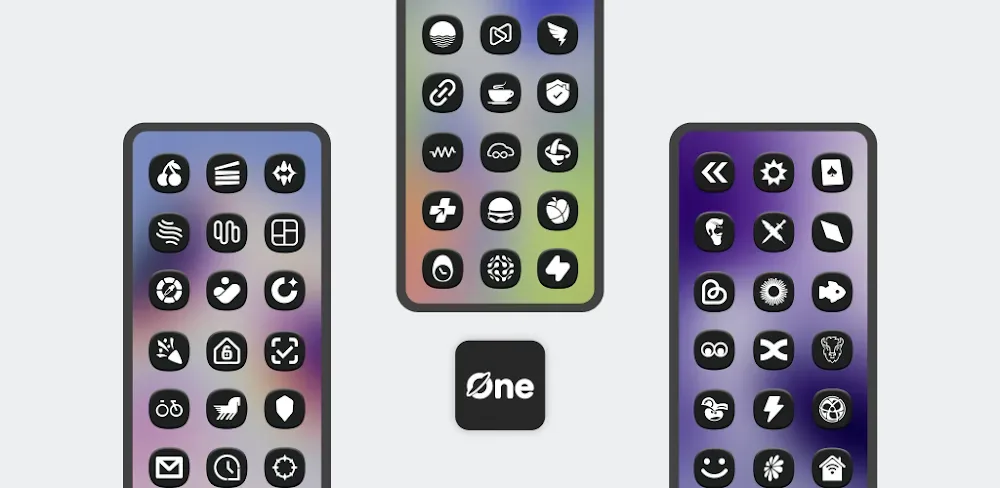 Capture d'écran One 3D Dark Icon Pack 1