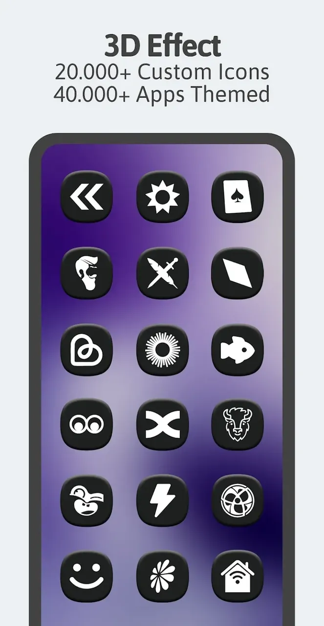 Capture d'écran One 3D Dark Icon Pack 3