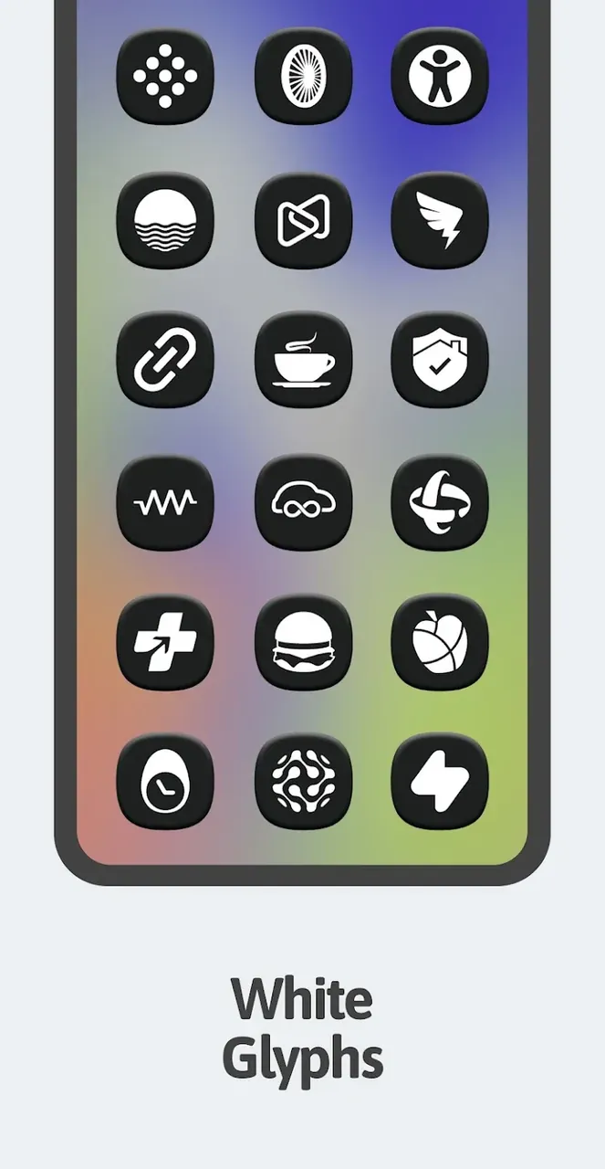 Capture d'écran One 3D Dark Icon Pack 6