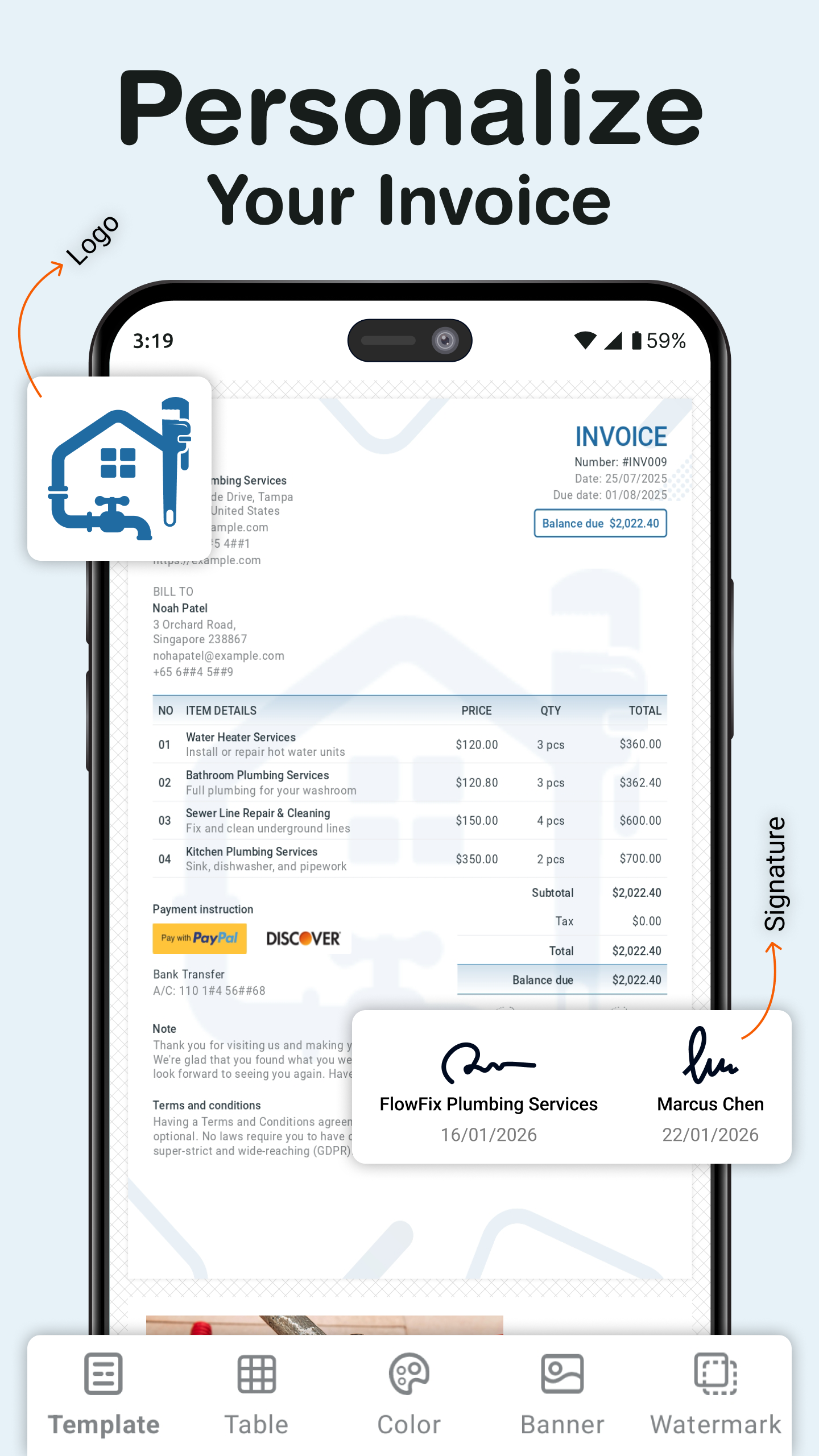 Capture d'écran de l'application Invoice Maker: Atom Invoice 3