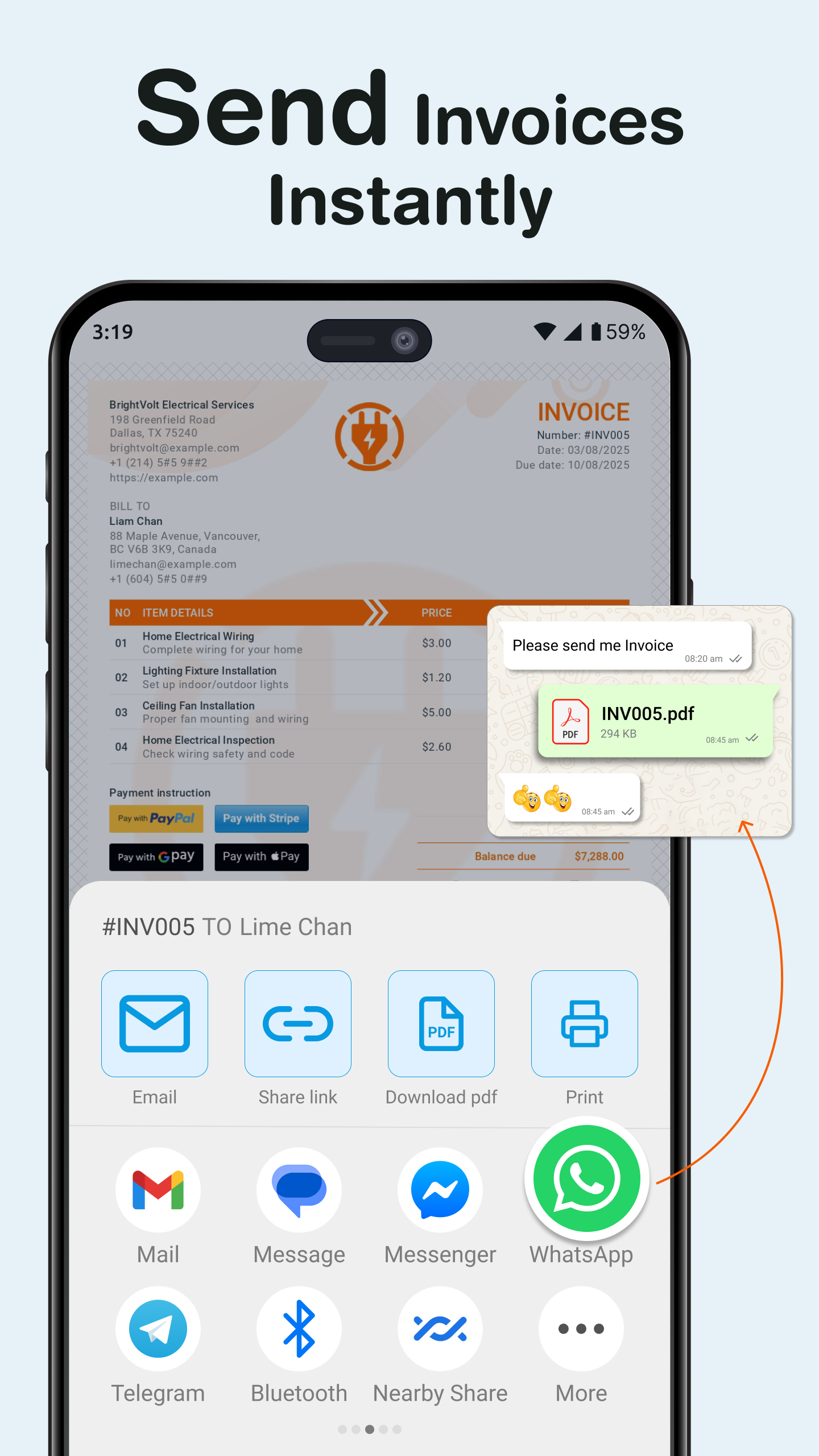 Capture d'écran de l'application Invoice Maker: Atom Invoice 5