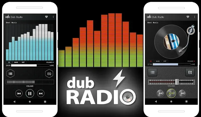 Aperçu de l'interface Dub Internet Radio FM AM 2