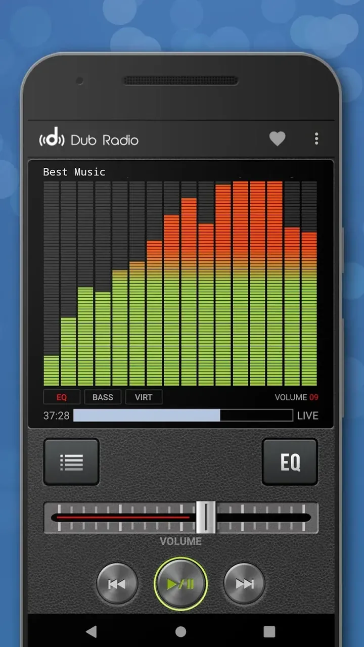 Aperçu de l'interface Dub Internet Radio FM AM 6