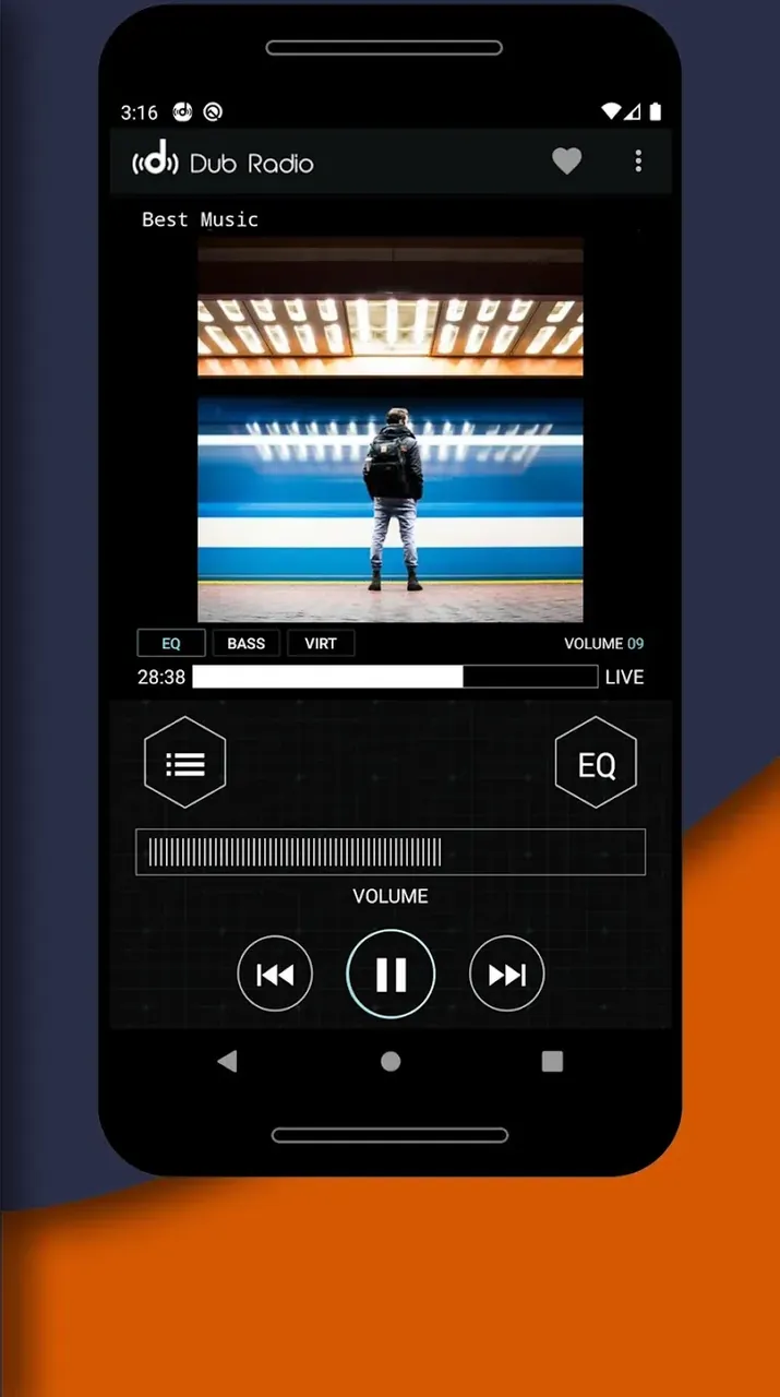Aperçu de l'interface Dub Internet Radio FM AM 5