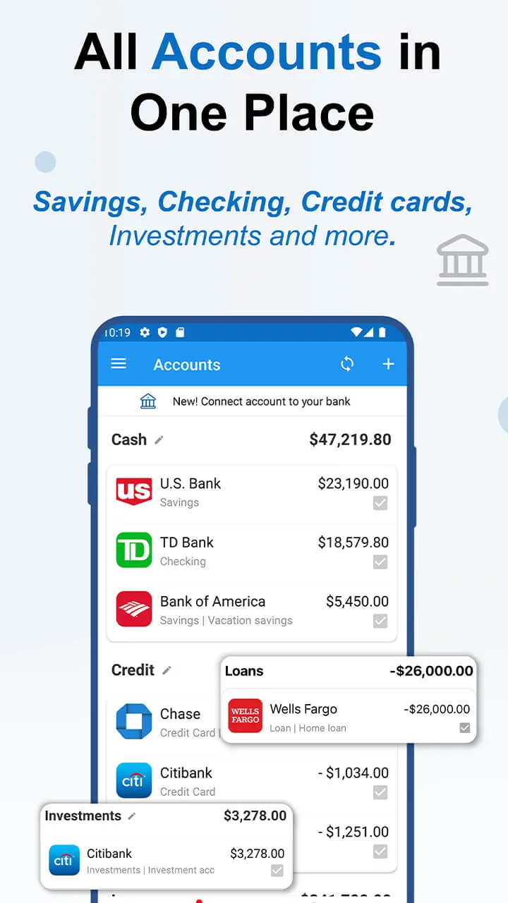 Aperçu de l'écran de Bill Payment Organizer, Budget 4
