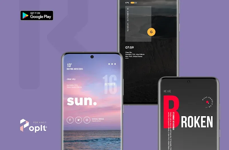 Aperçu de l'application PopIt KWGT 4