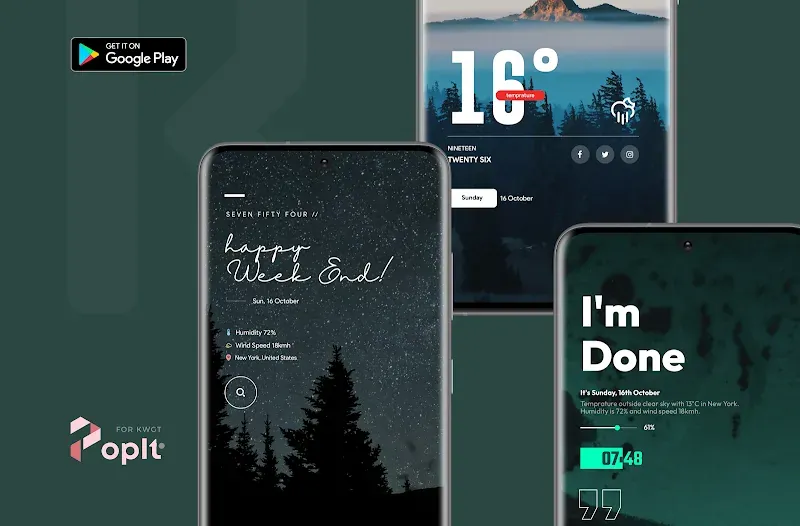Aperçu de l'application PopIt KWGT 3