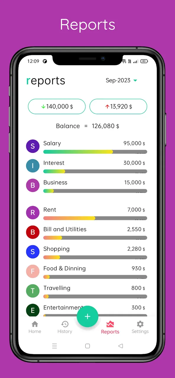 Capture d'écran de l'application Expenso 4