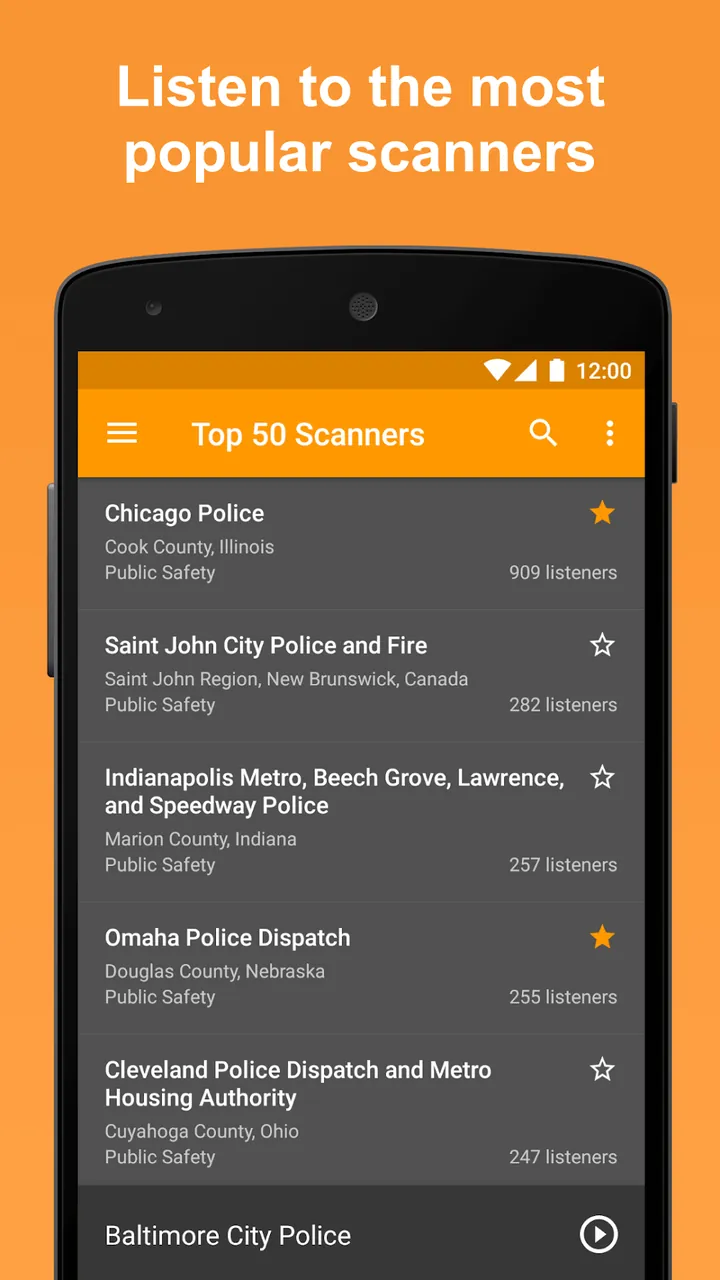 Capture d'écran 4 de Scanner Radio - Police Scanner