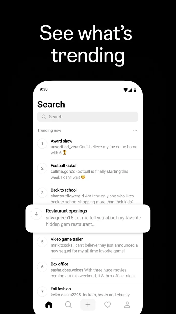 Capture d'écran de l'application Threads 5