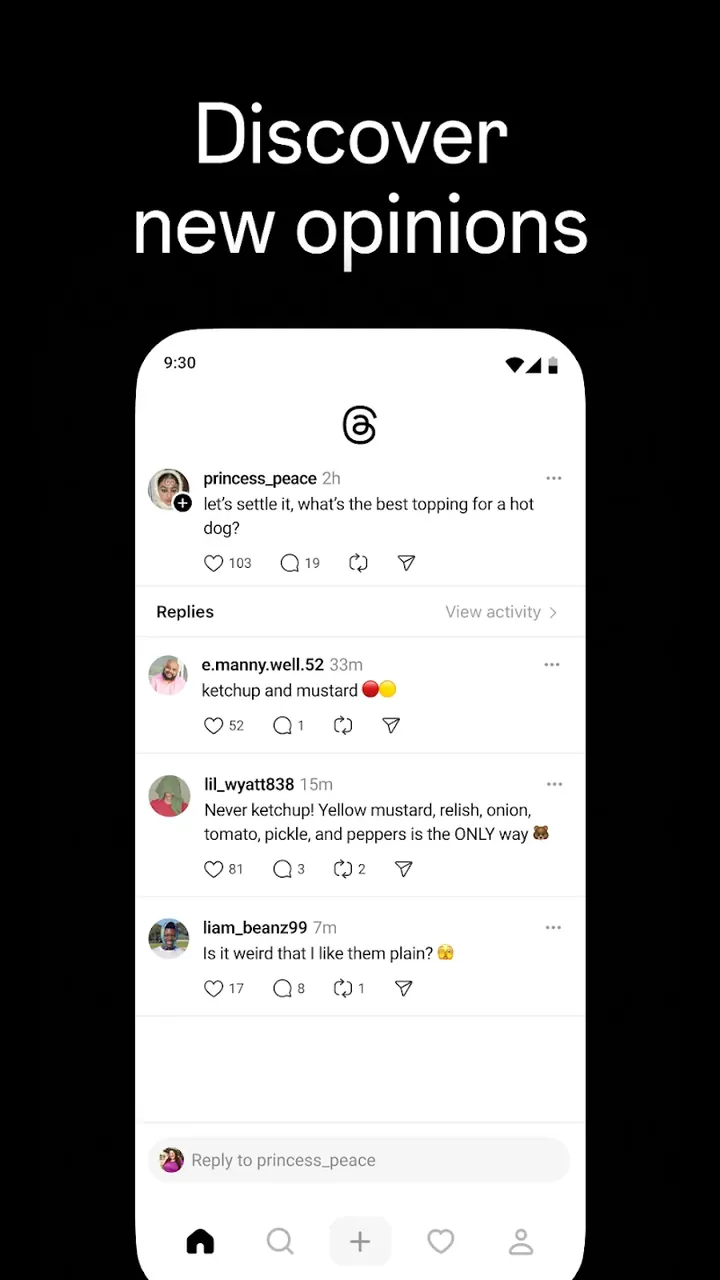 Capture d'écran de l'application Threads 3