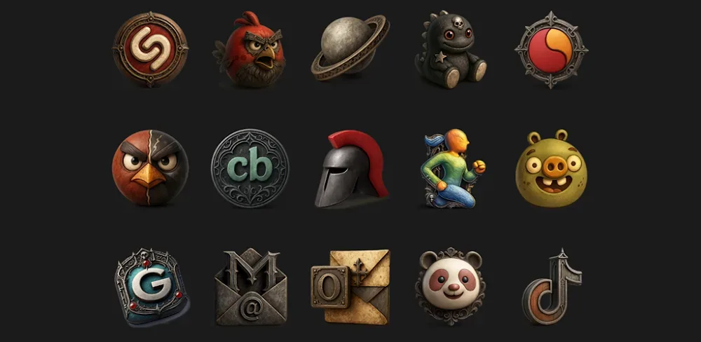 Capture d'écran 1 de Goth - Icon Pack