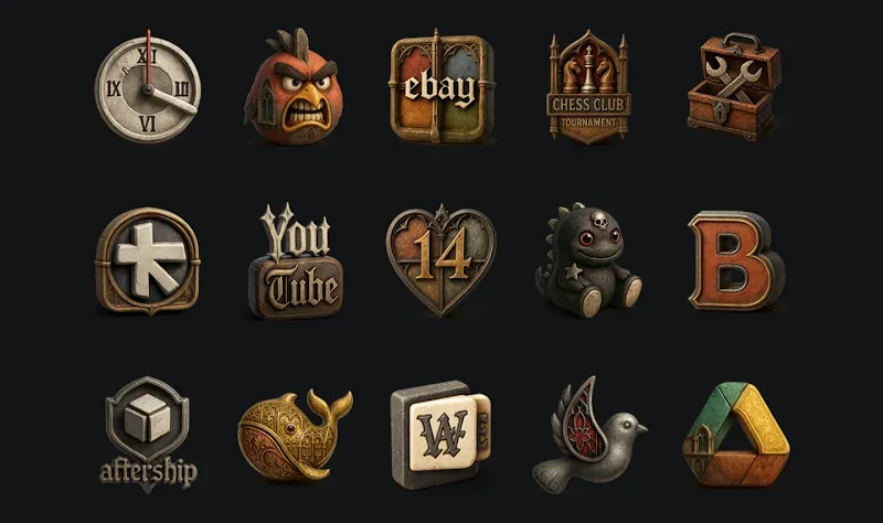 Capture d'écran 2 de Goth - Icon Pack