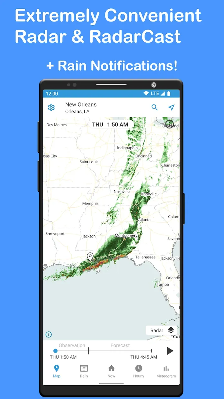 Capture d'écran Foreca Weather & Radar 4
