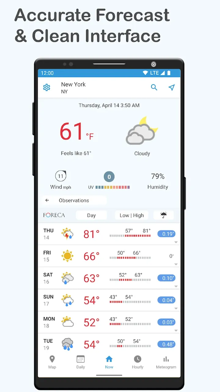 Capture d'écran Foreca Weather & Radar 2