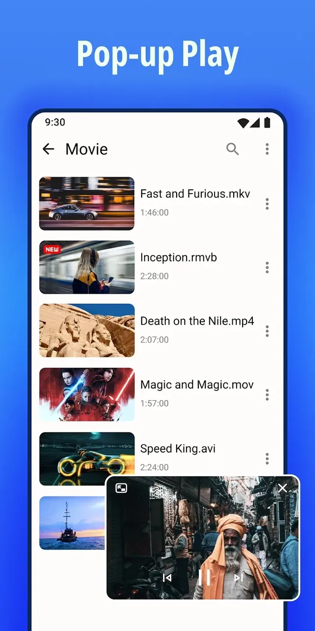 Aperçu de l'application Arc Player 4