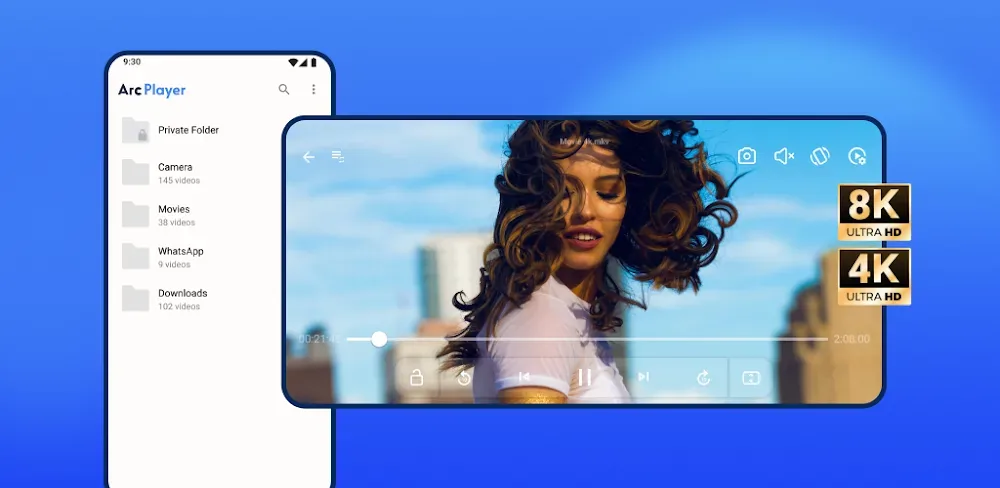 Aperçu de l'application Arc Player 1