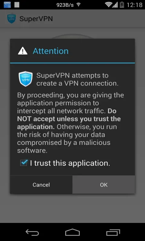 Captura de tela 2 do SuperVPN Pro