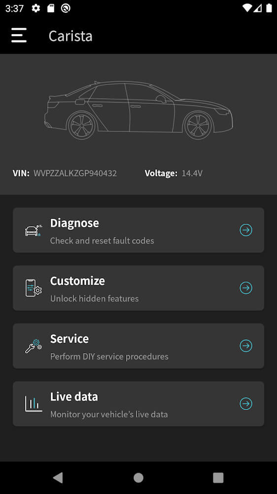 Carista OBD2 screenshot 3