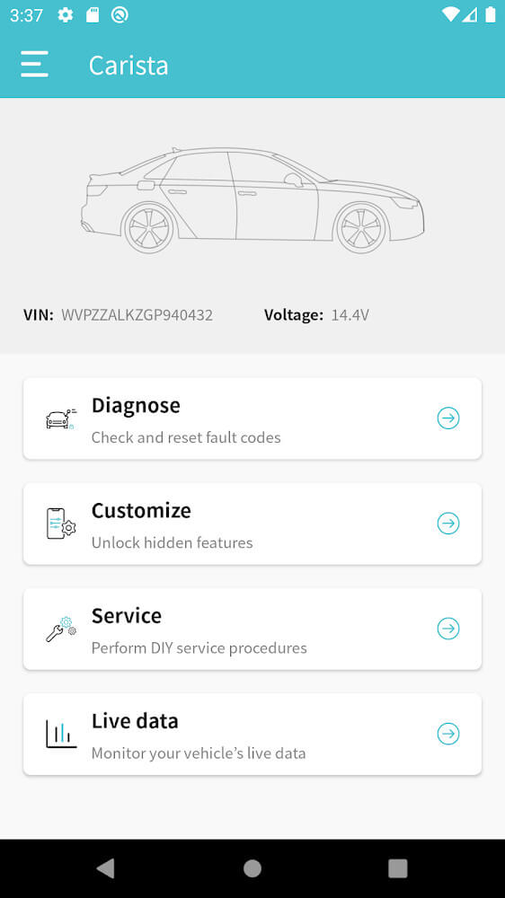 Carista OBD2 screenshot 4