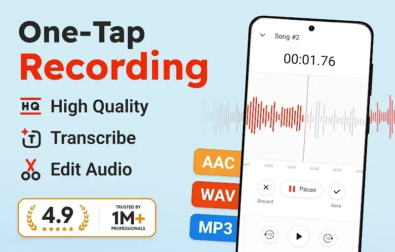 Sound Recorder Plus: Voice Rec capture d'écran 2