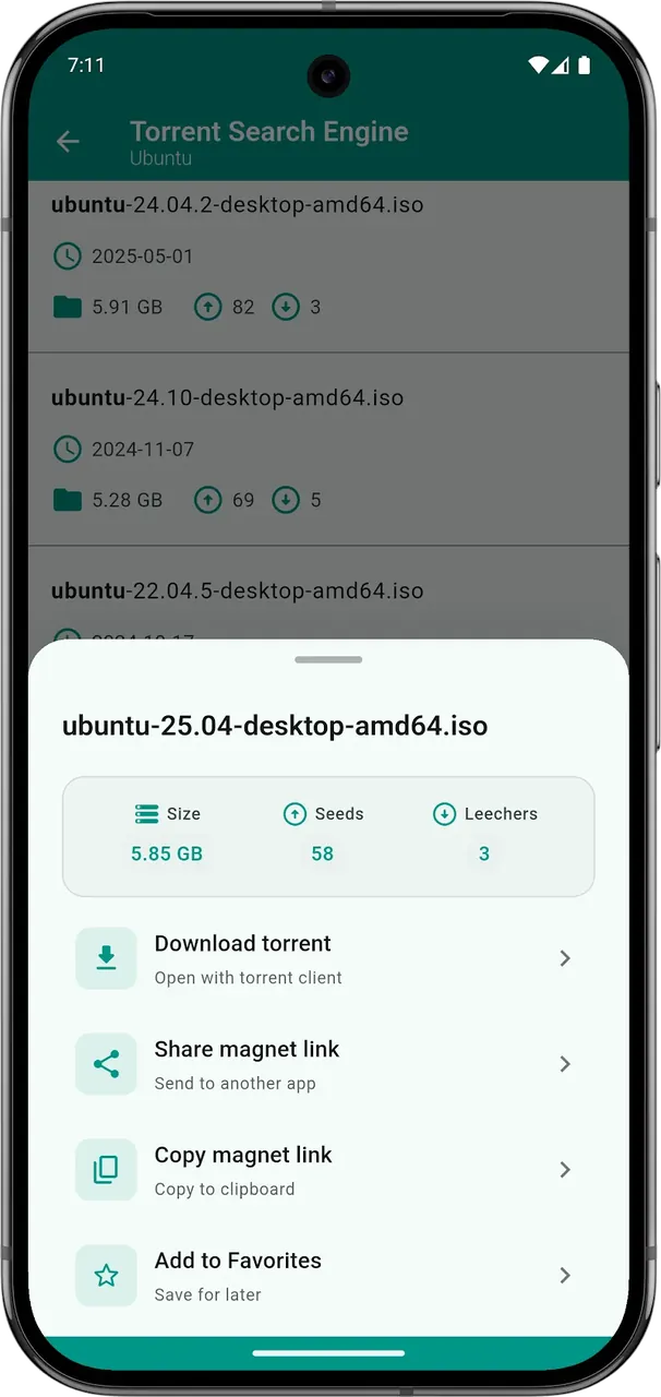 Aperçu Torrent Search Engine 4