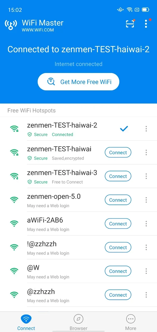 Capture d'écran WiFi Master 2