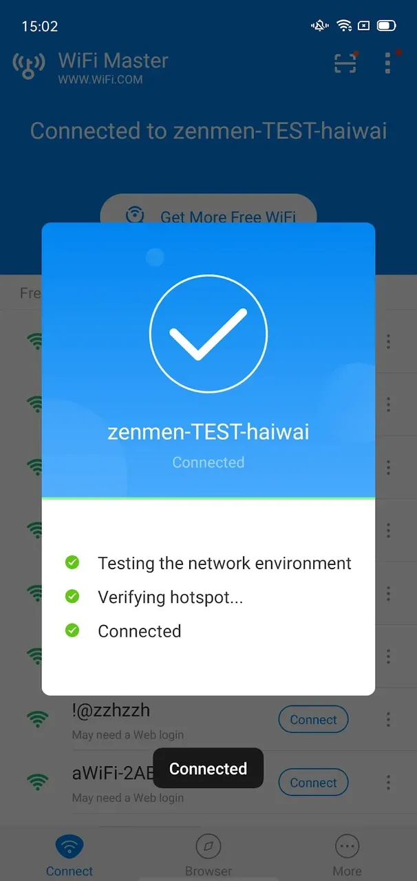 Capture d'écran WiFi Master 3