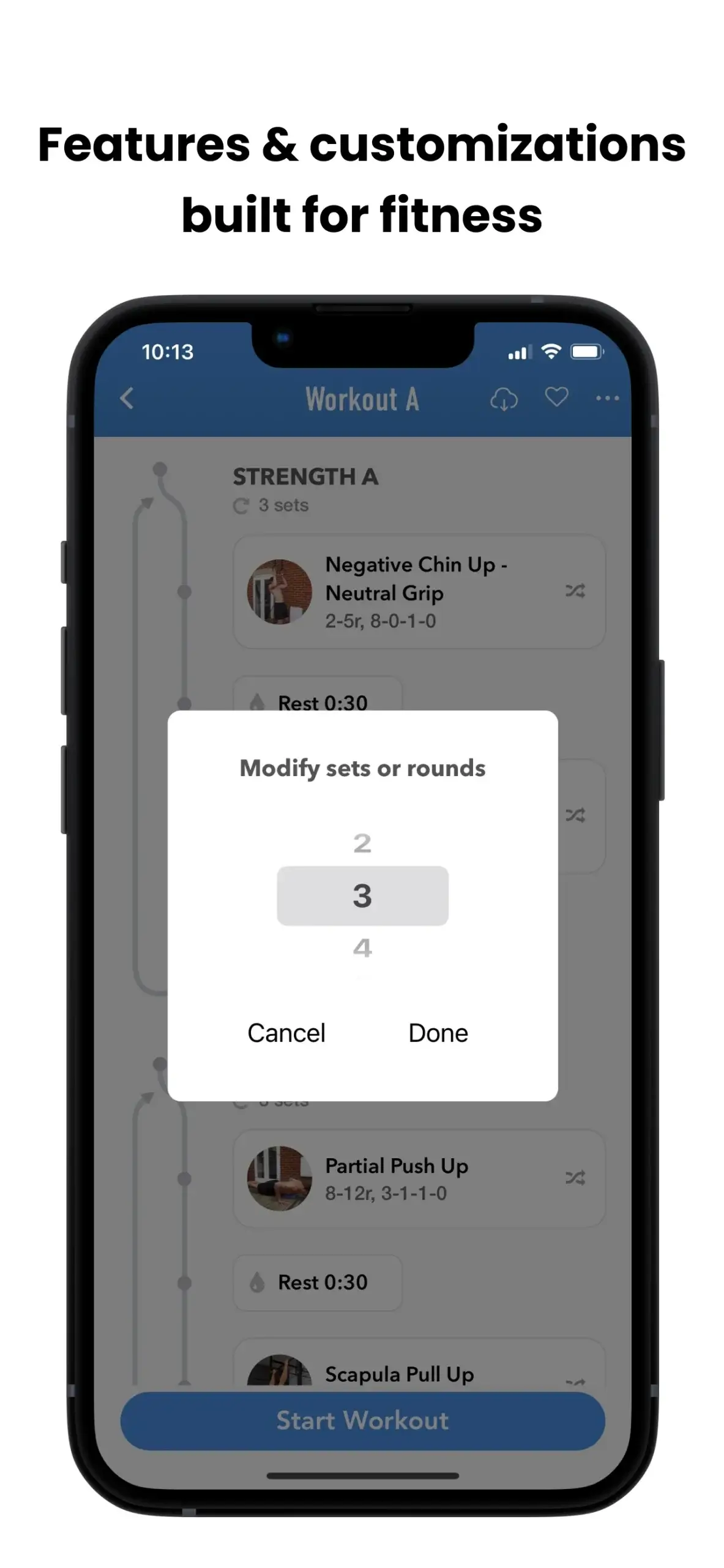 Aperçu de l'application Trybe - Workout Programs & Log 4