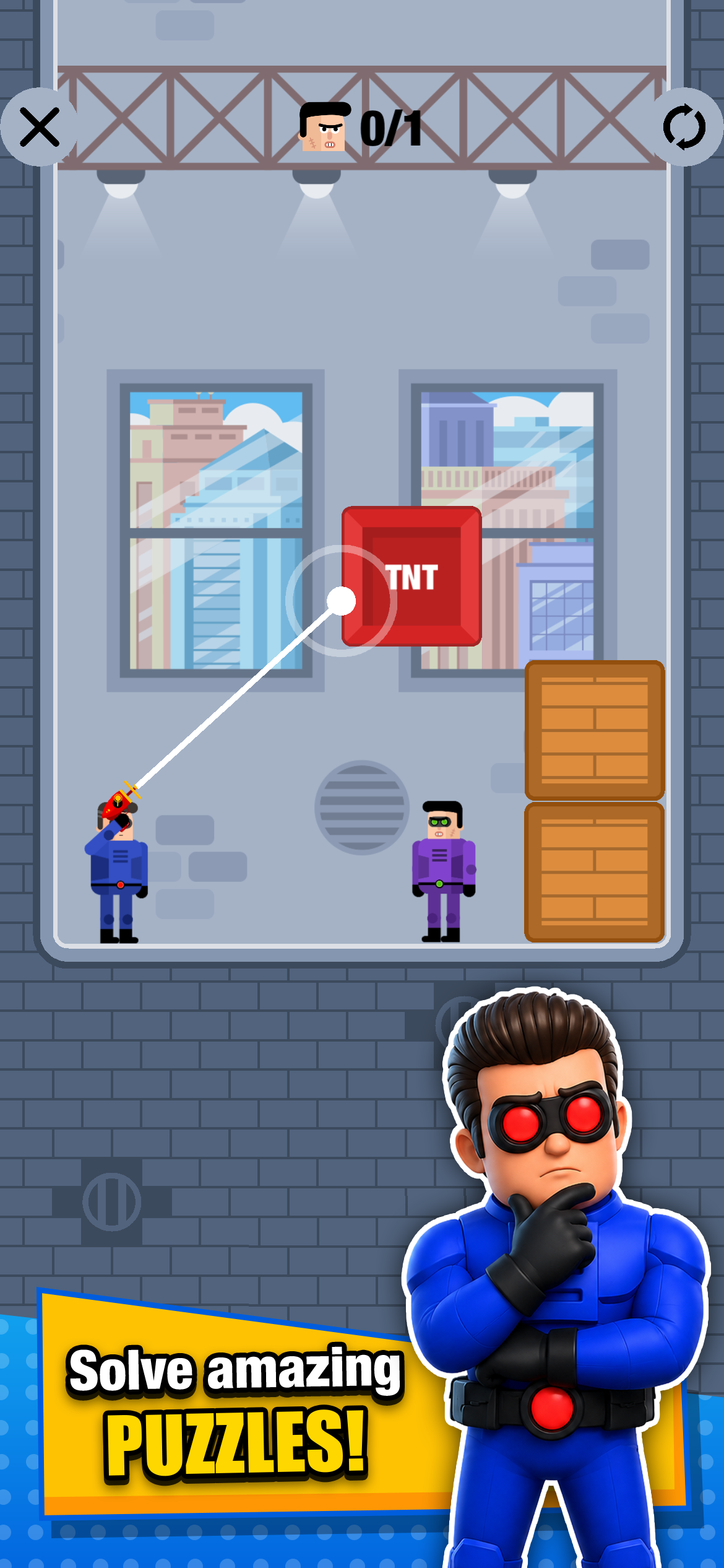 Mr Bullet 2 - Guns & Portals gameplay screenshot 2