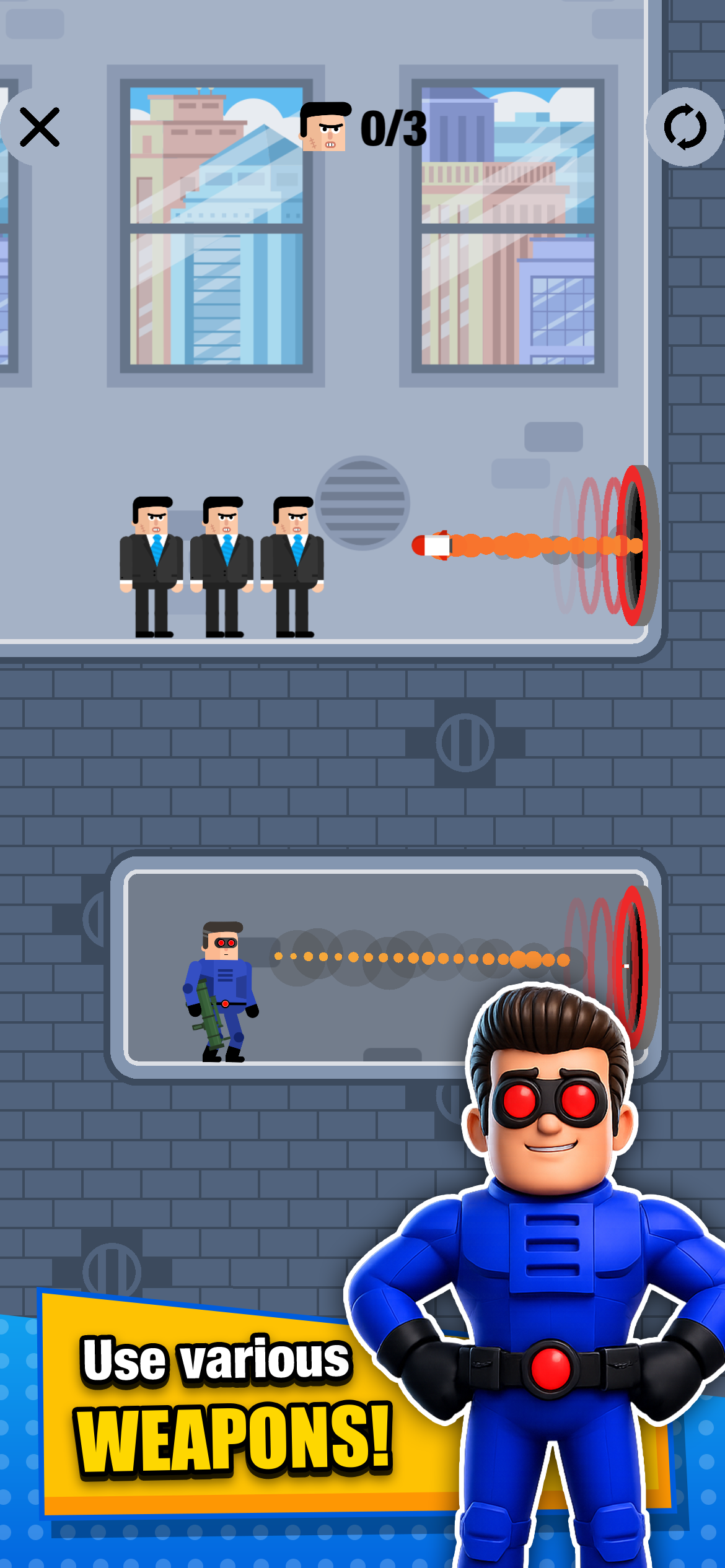 Mr Bullet 2 - Guns & Portals gameplay screenshot 5