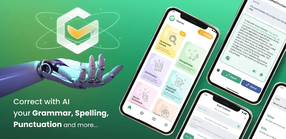Glance: AI Grammar & Writing capture d'écran 1