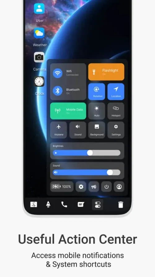 Launcher OS 2026 Screenshot 6: Fungsionalitas Pencarian