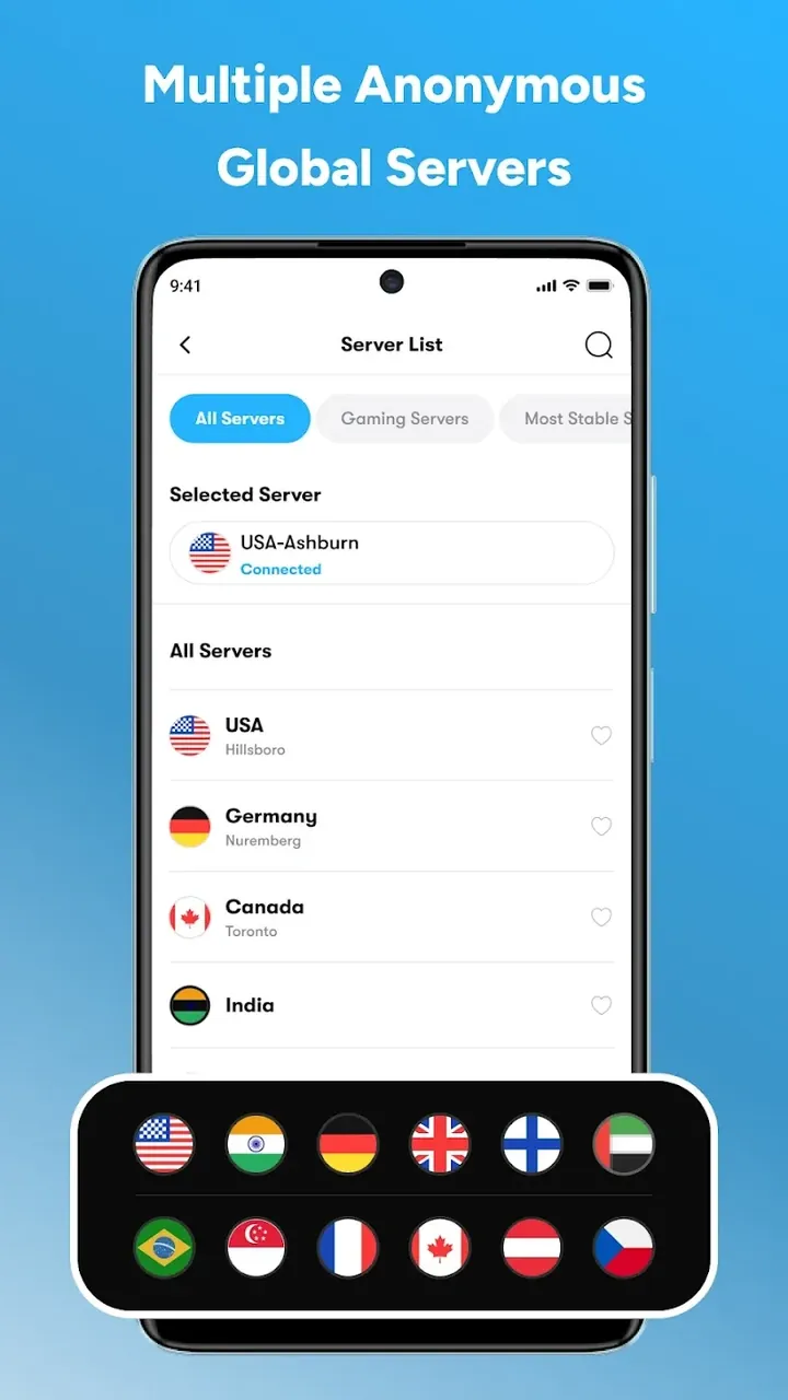 Capture d'écran de l'application QuixVPN 3