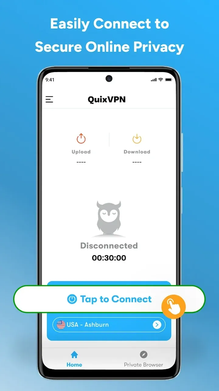 Capture d'écran de l'application QuixVPN 2